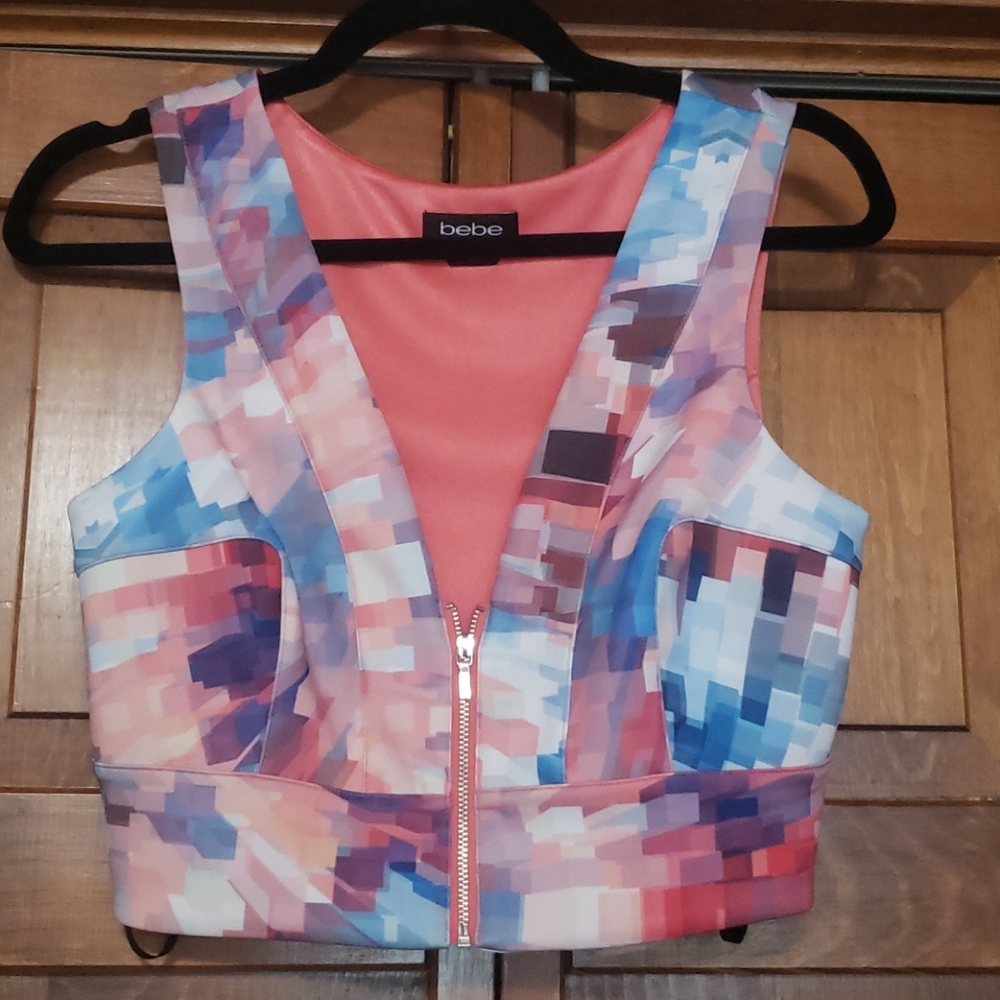 Bebe Multi Color Crop Top